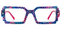 Frederick Blue Rectangle Glasses0