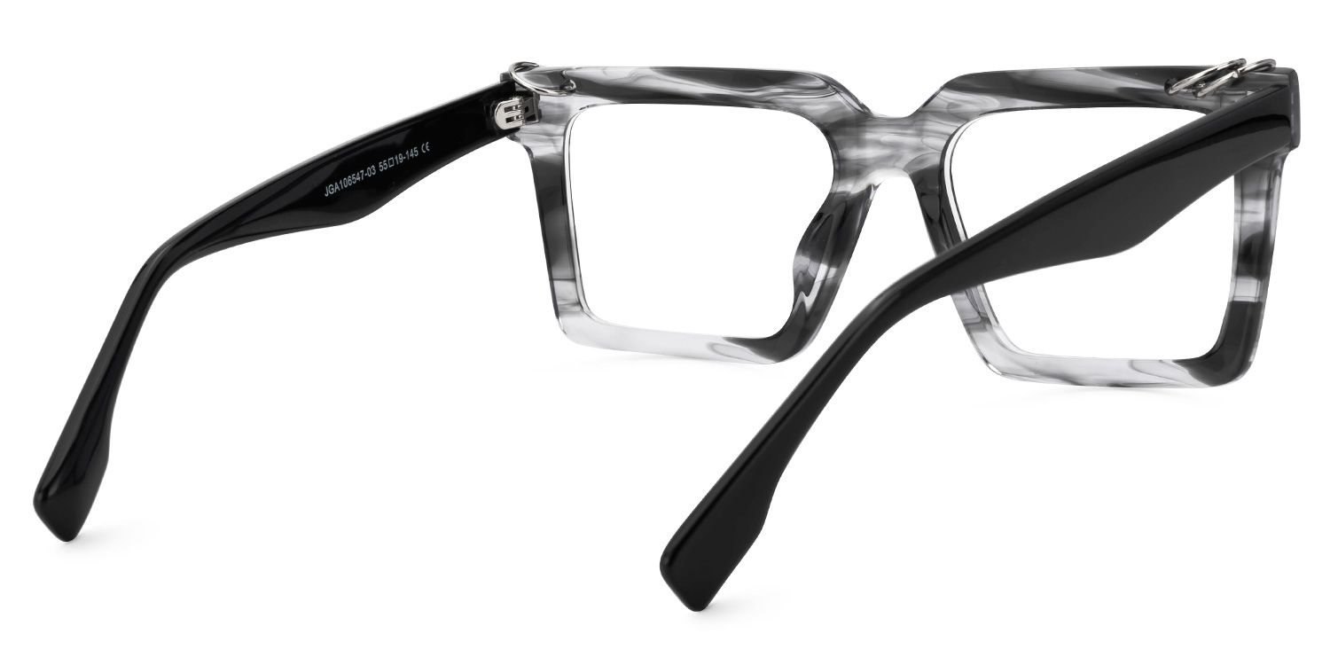 Dupree Gray Square Eyeglasses and Glasses Frame3