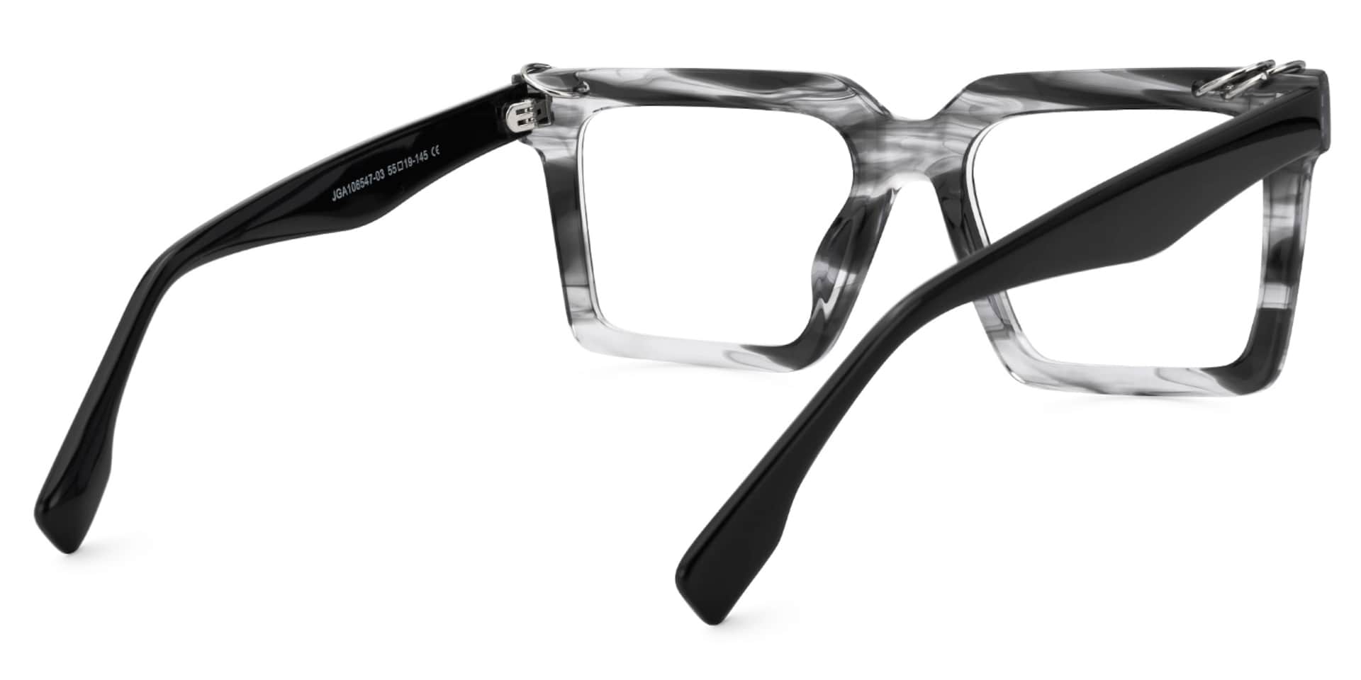 Dupree Gray Square Eyeglasses and Glasses Frame3