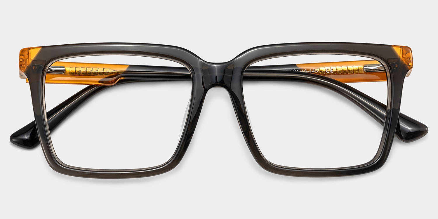 Troy Rectangle Light Gray Glasses2