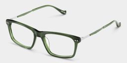 Cozy Rectangle Green Glasses6