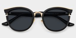 Laraine Cat Eye Black Sunglasses1