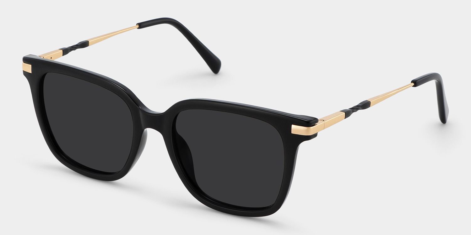 Jacqui Square Black Glasses2
