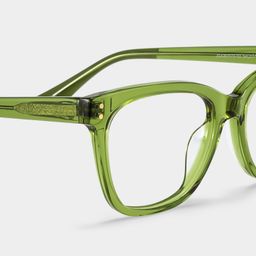Vivienne Green Rectangle Glasses7
