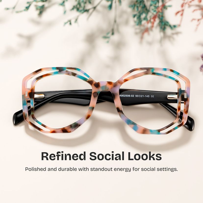 Bobbie Pink-Tortoise Oval Glasses
