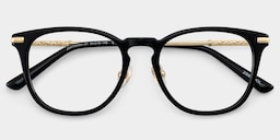 Laura Square Black Glasses2