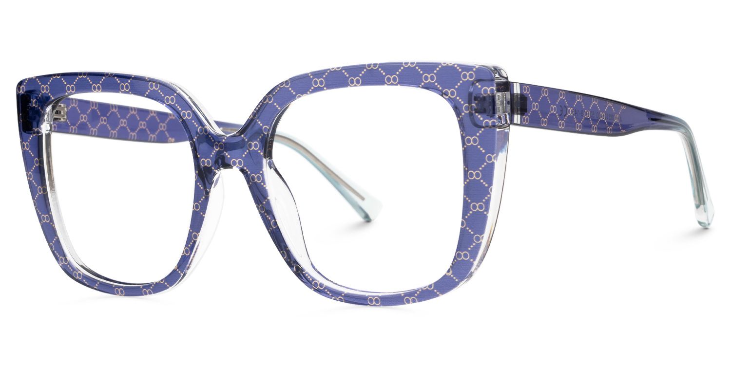 Brenda Purple Square Frame Glasses Online | Zeelool Optical1