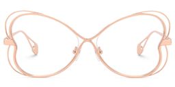 Aretha Geometric Rose-Gold Glasses0