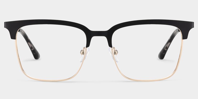 Cleo Browline Black Gold Glasses