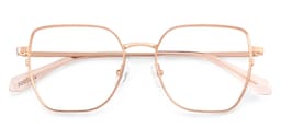 Fife Geometric Rose Gold Glasses2