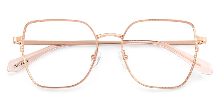 Fife Geometric Rose Gold Glasses