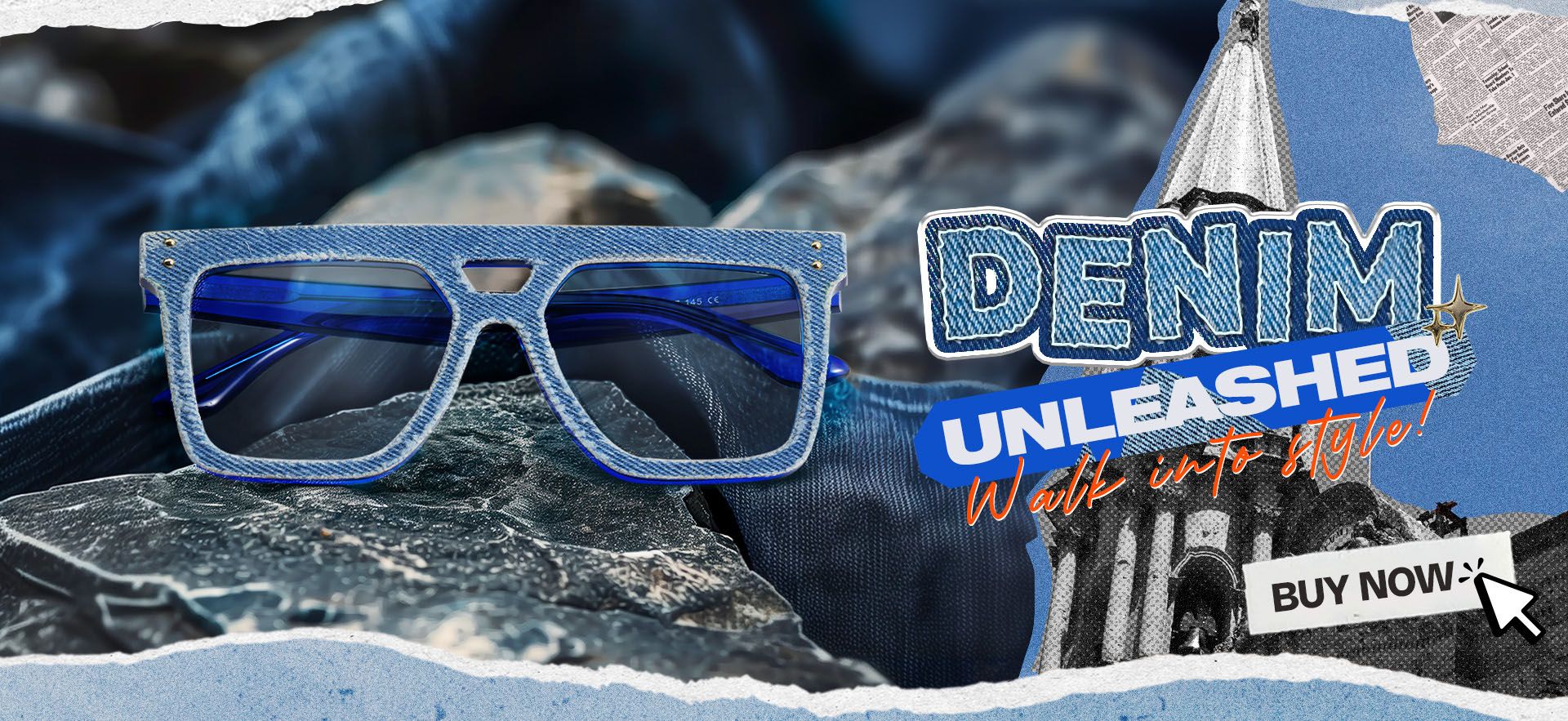 Denim Glasses Banner