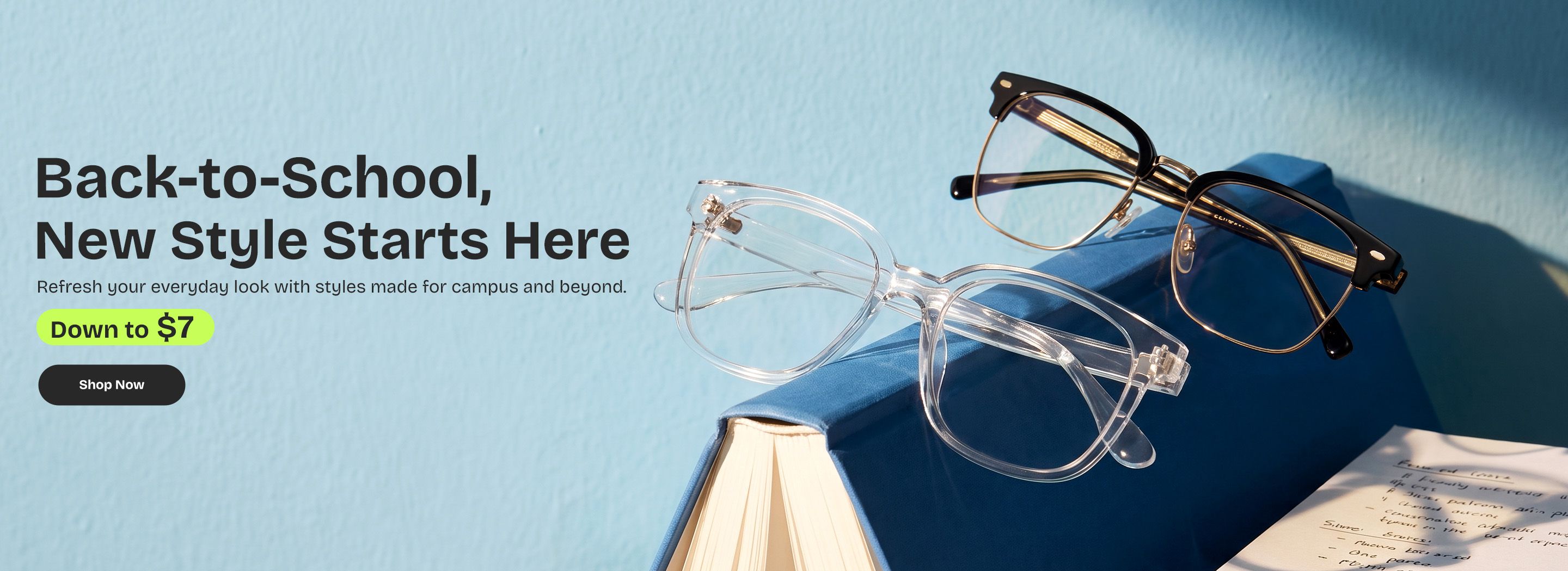 Zeelool optical eyeglasses online store TopBanner1