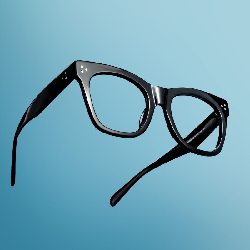 Gordon Rectangle Black Glasses5