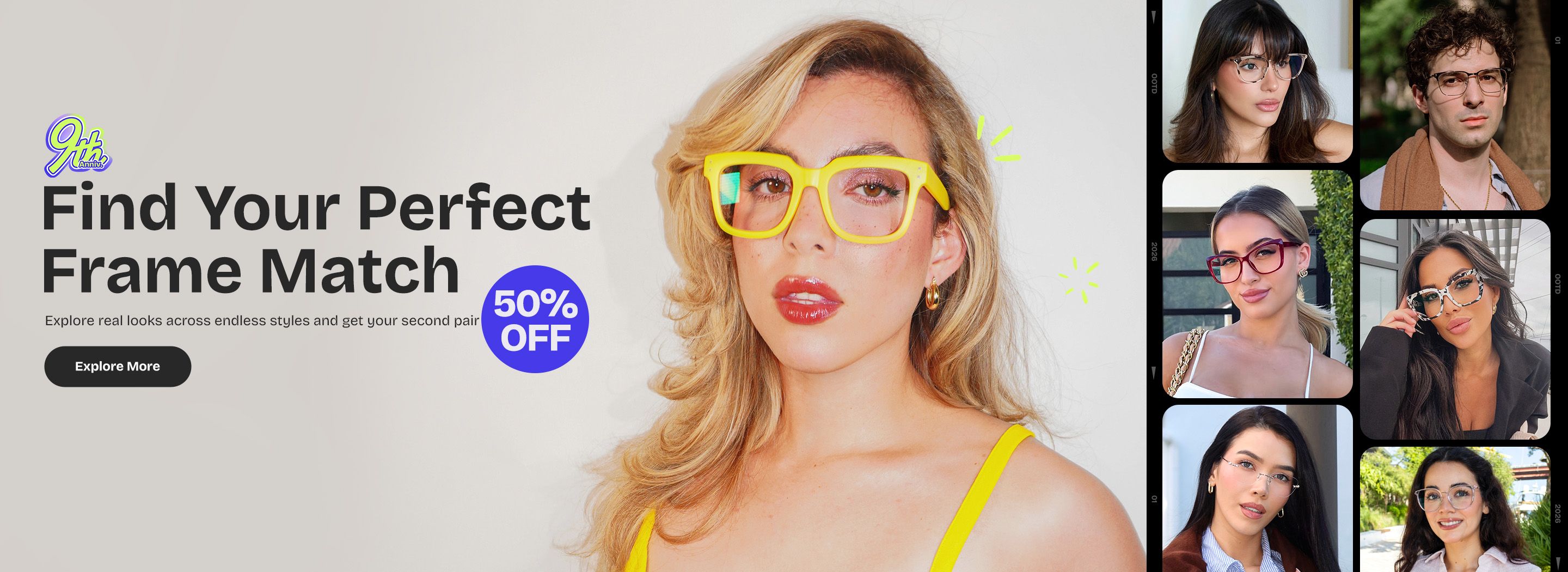 Zeelool optical eyeglasses online store TopBanner2