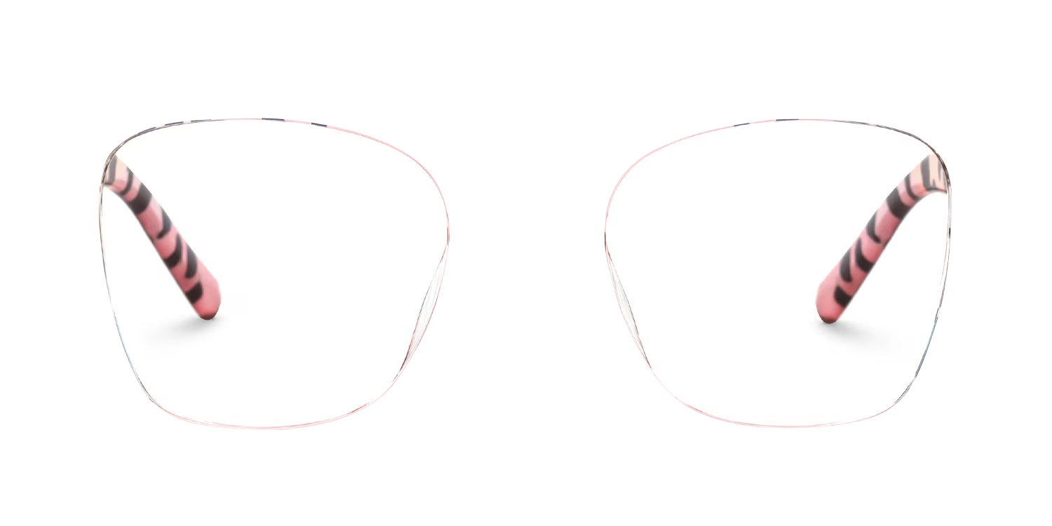 Malcolm Square Pink Leopard Glasses