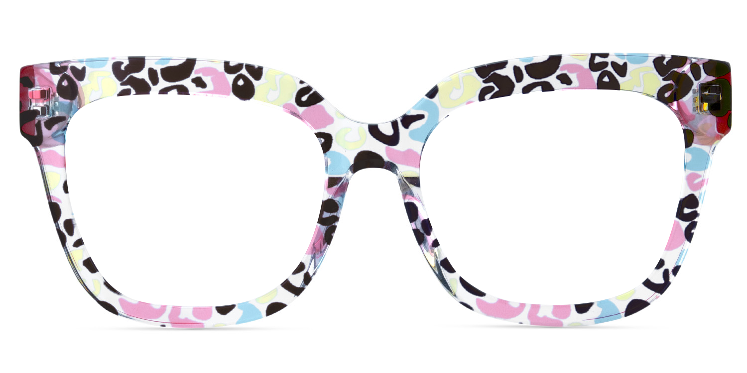 Yaniska Square Pink Leopard Glasses