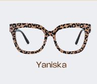 Yaniska Glasses - leopard print