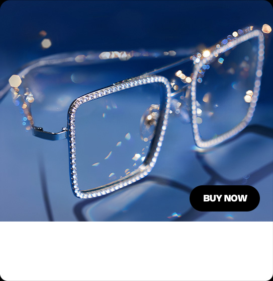 Diva Square Silver Glasses