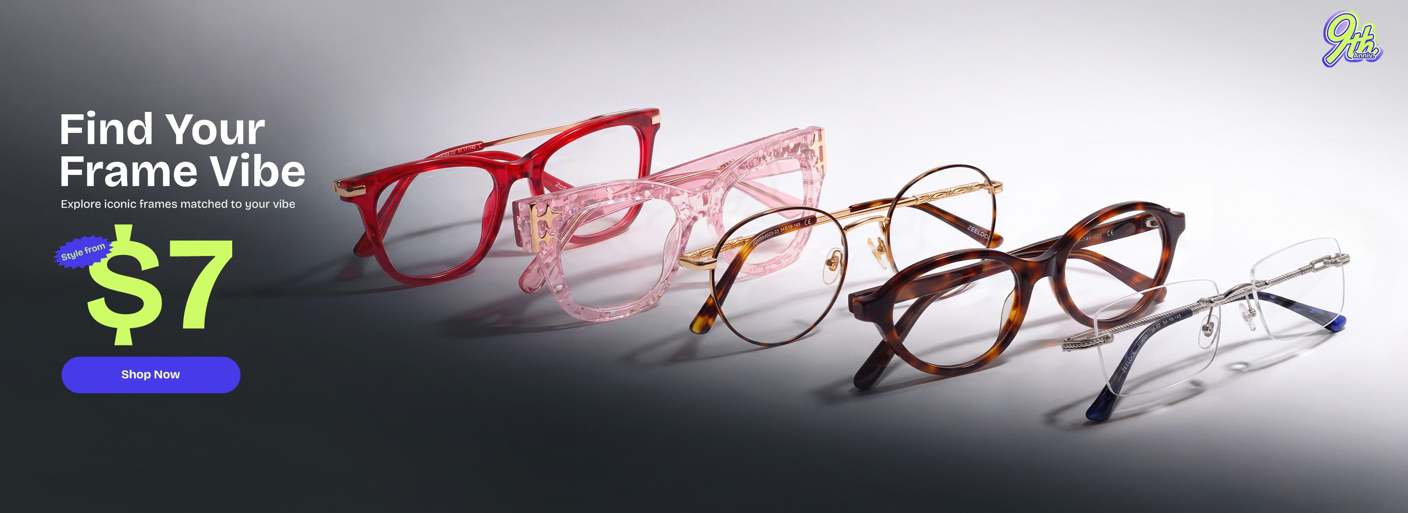 Zeelool optical eyeglasses online store TopBanner1