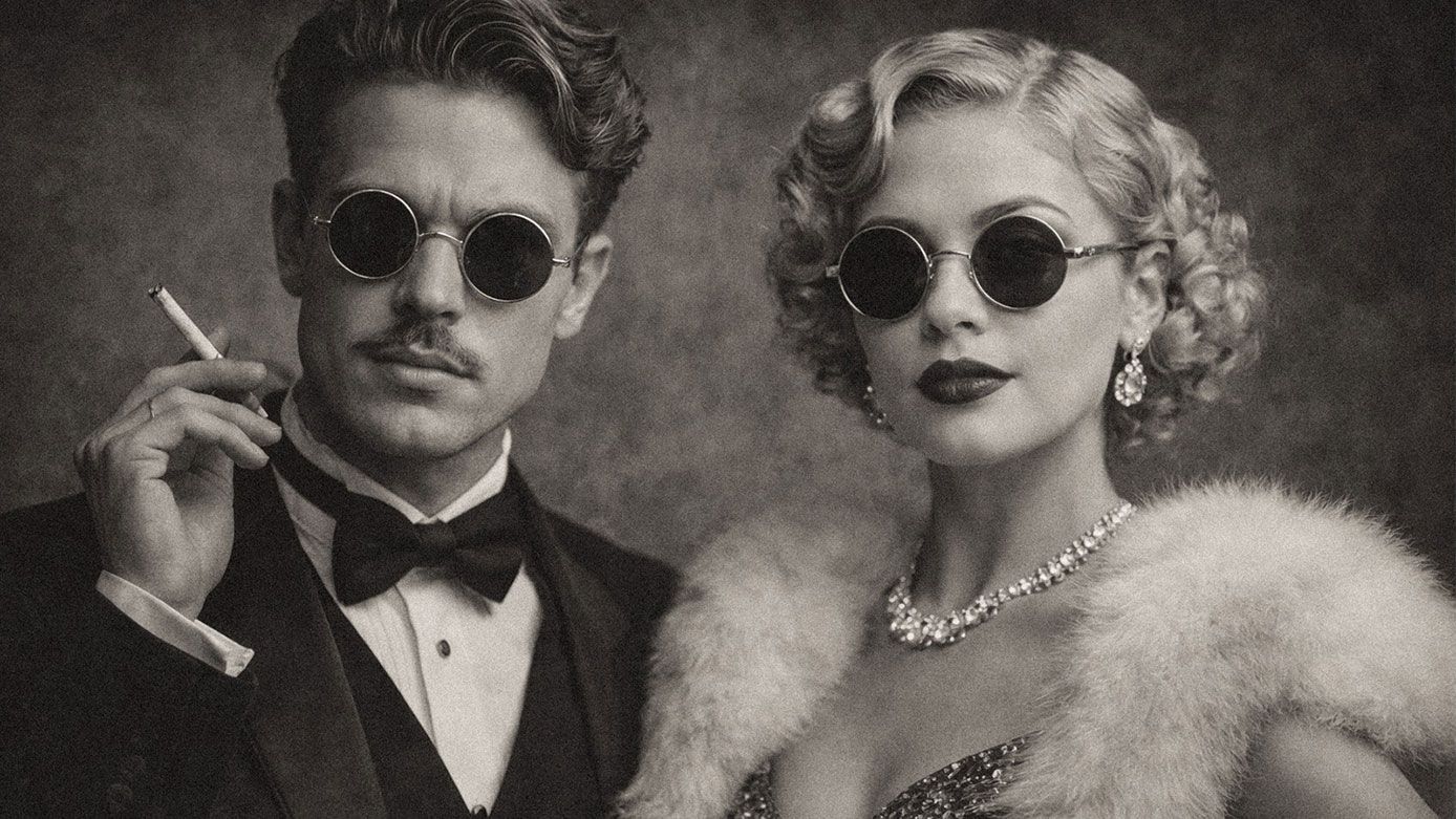 1920s Eyeglasses: Round Frames & Art Deco Details