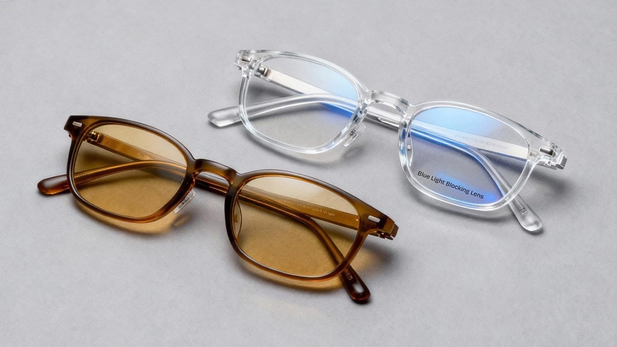 coated glasses and Amber-tinted glasses