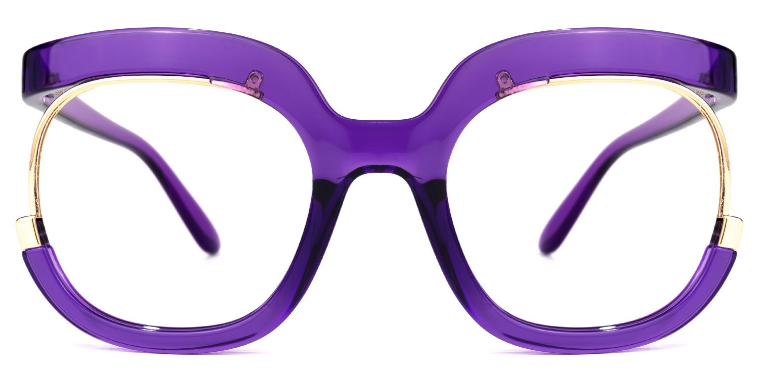 Darice Round Purple Glasses | Zeelool Glasses0