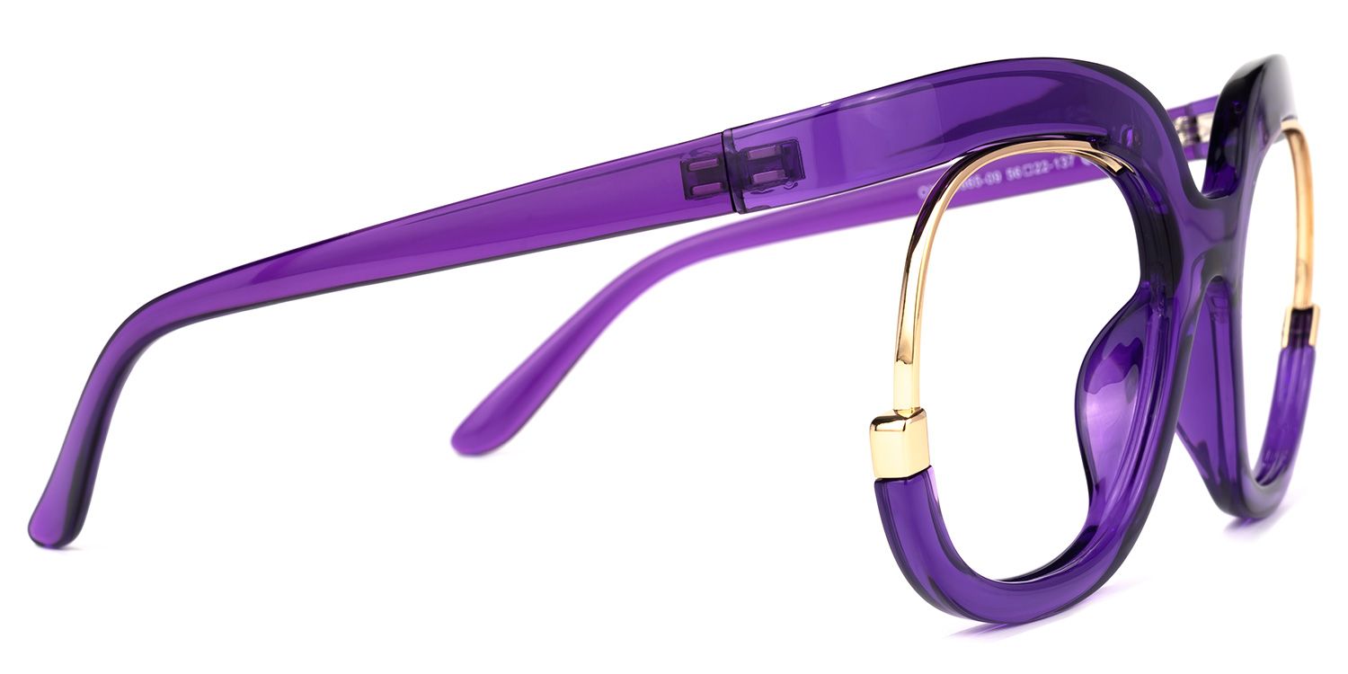 Darice Round Purple Glasses | Zeelool Glasses2
