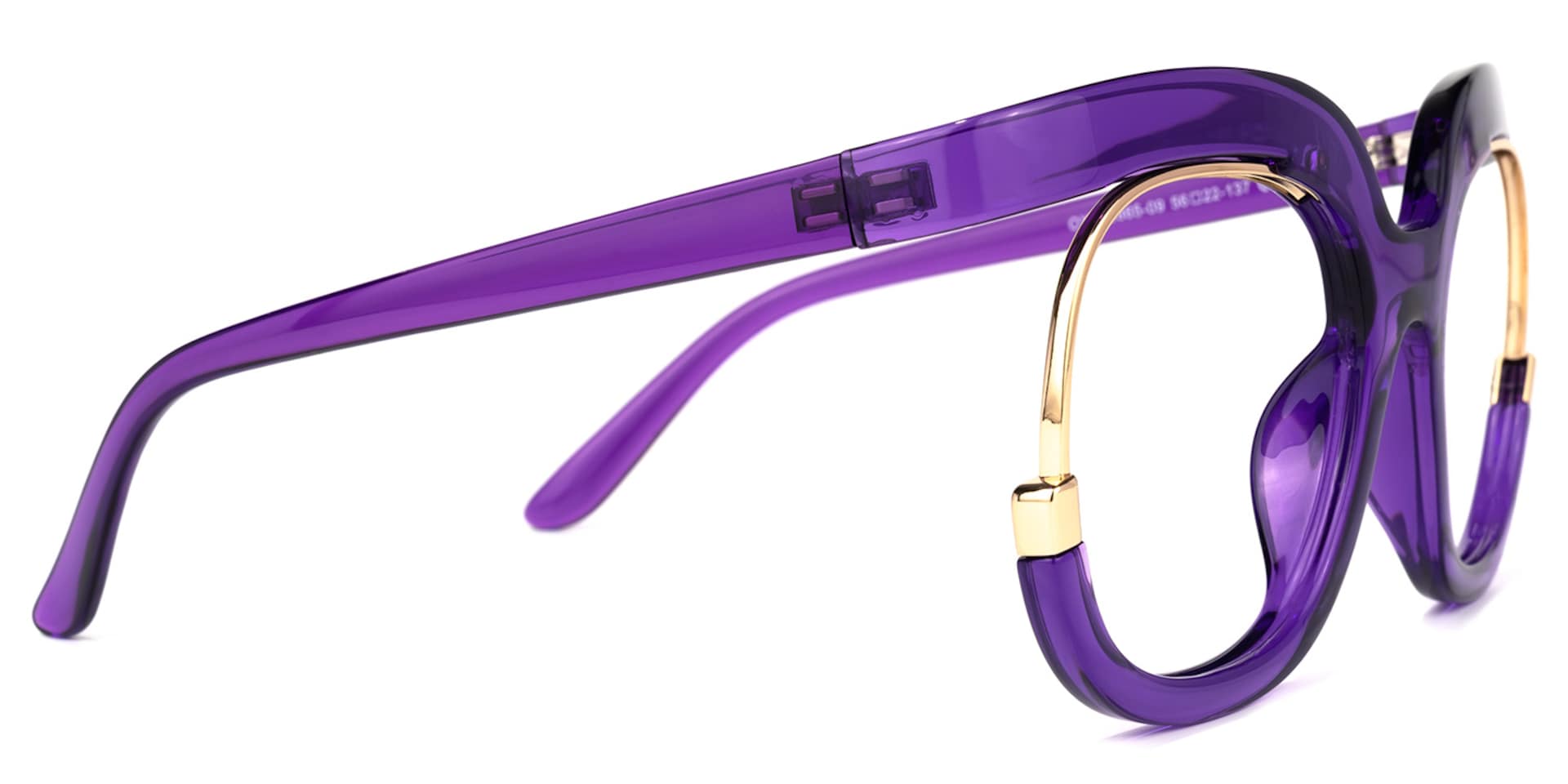 Darice Round Purple Glasses | Zeelool Glasses2