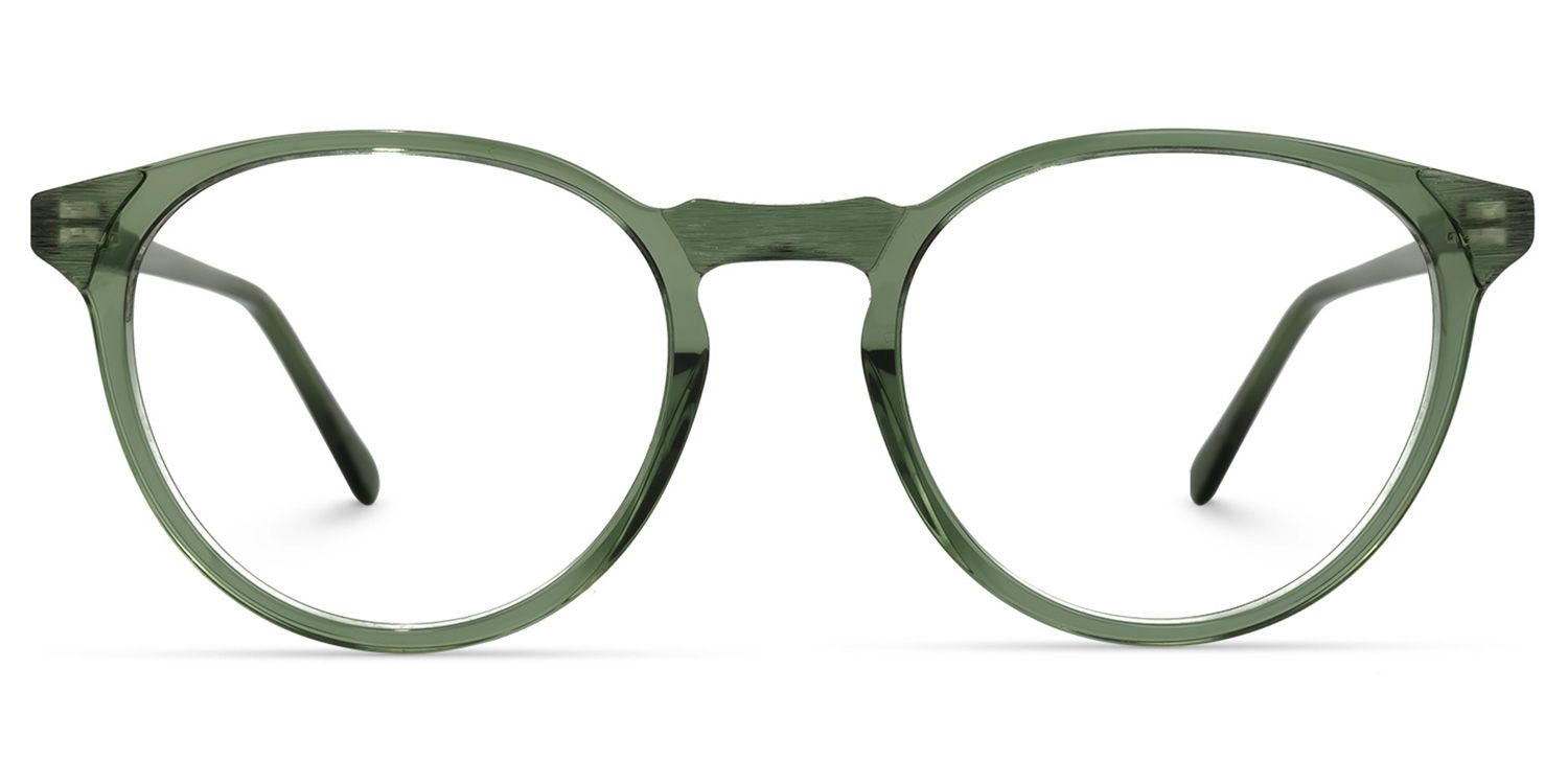 Kasey Round Green Glasses | Zeelool Glasses0