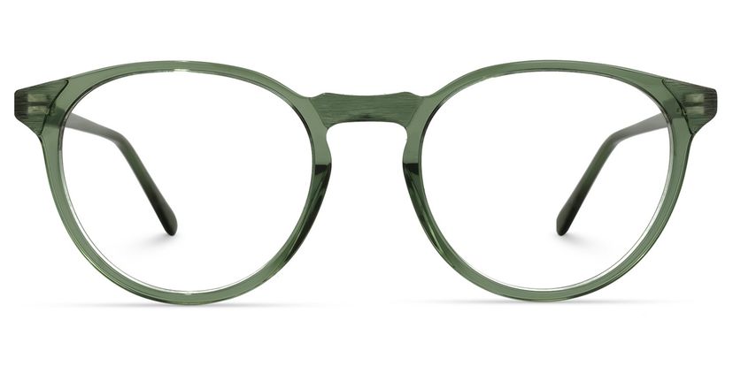 Kasey Round Green Glasses