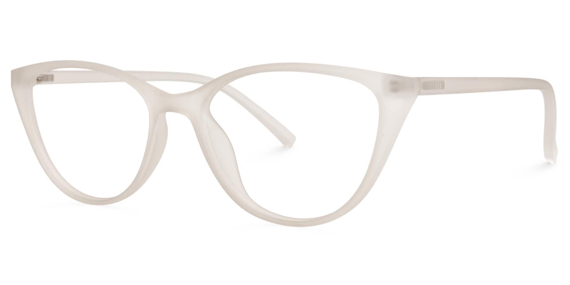 Lucy Cateye White Glasses  | Zeelool Glasses1