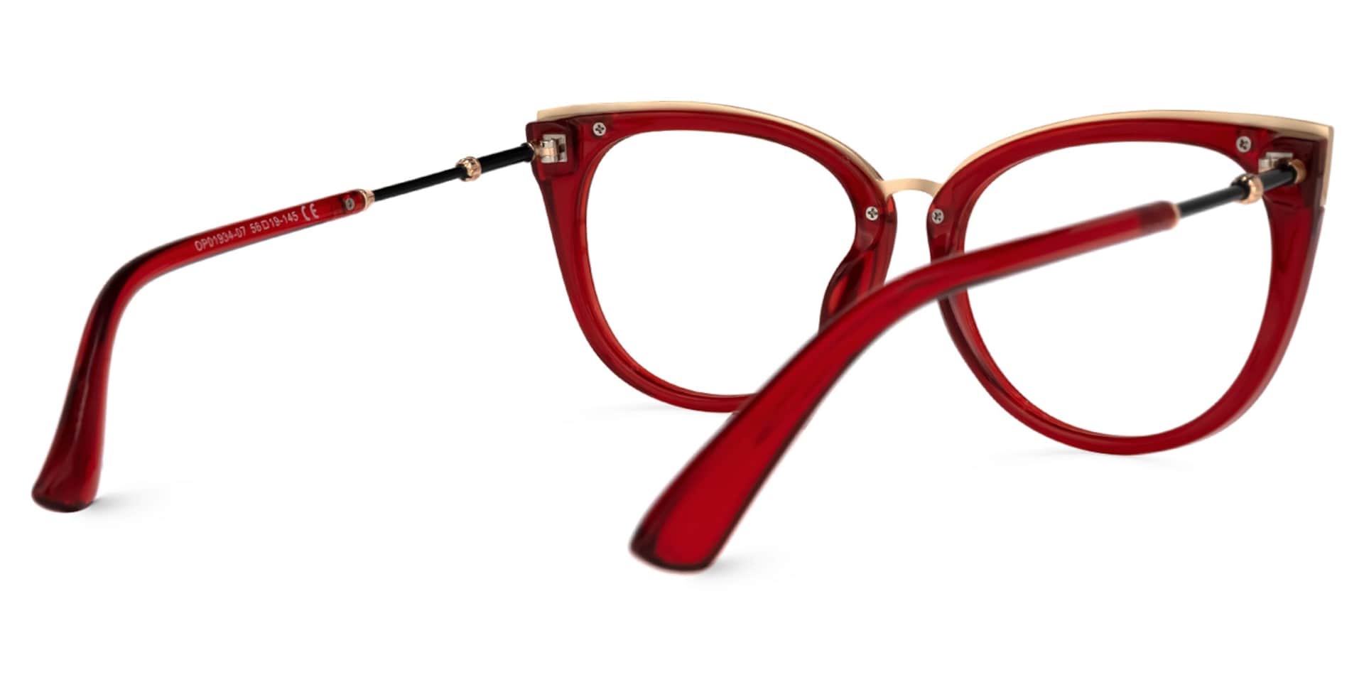 Dalton Cateye Red Glasses | Zeelool Glasses3