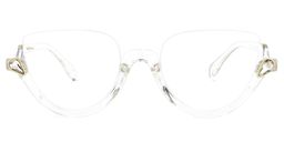 Felicia Cat Eye Clear Glasses (Z-shaped Arms)0