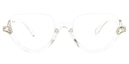 Felicia Cat Eye Crystal Glasses (Z-shaped Arms)0