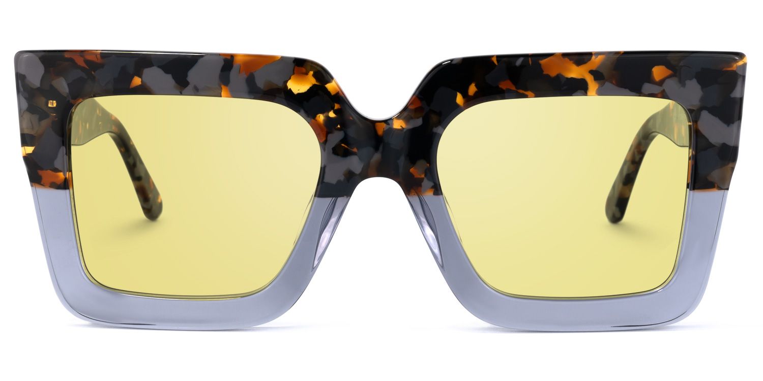 Brandon Square Gray Sunglasses for Women & Men | ZEELOOL0