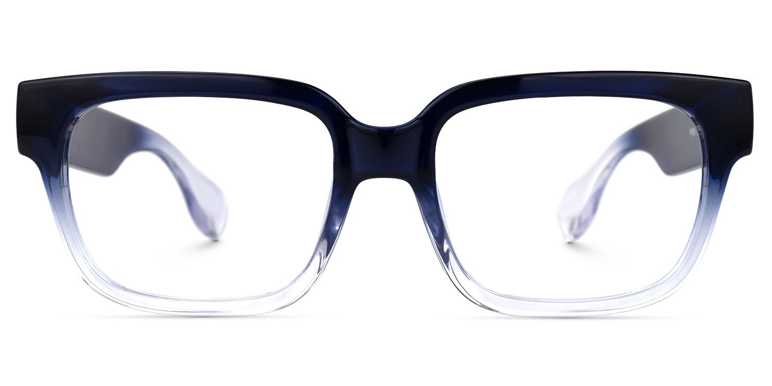 Colin Rectangle Dark-Blue Glasses | Zeelool Glasses0