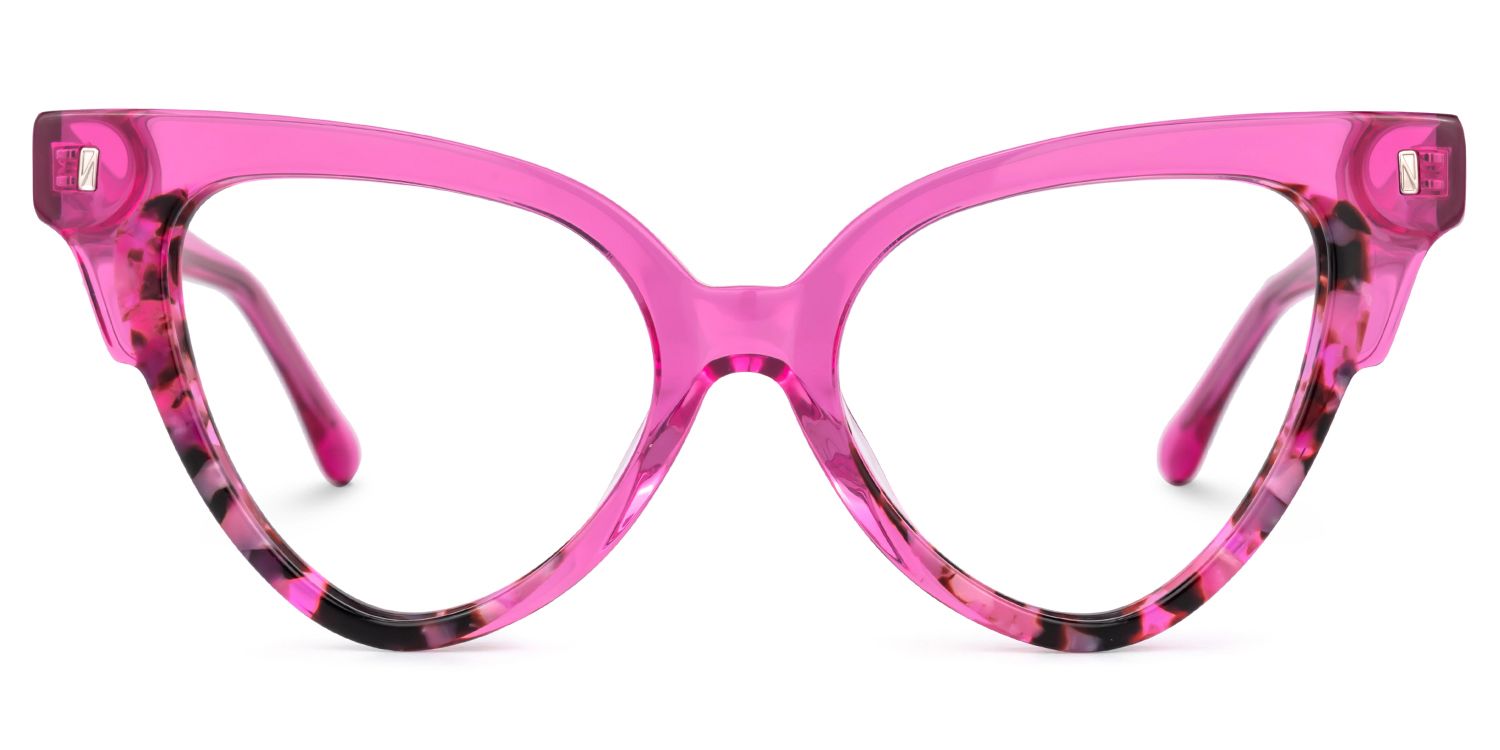 Jacek Cateye Bright-Pink Glasses | Zeelool Glasses0