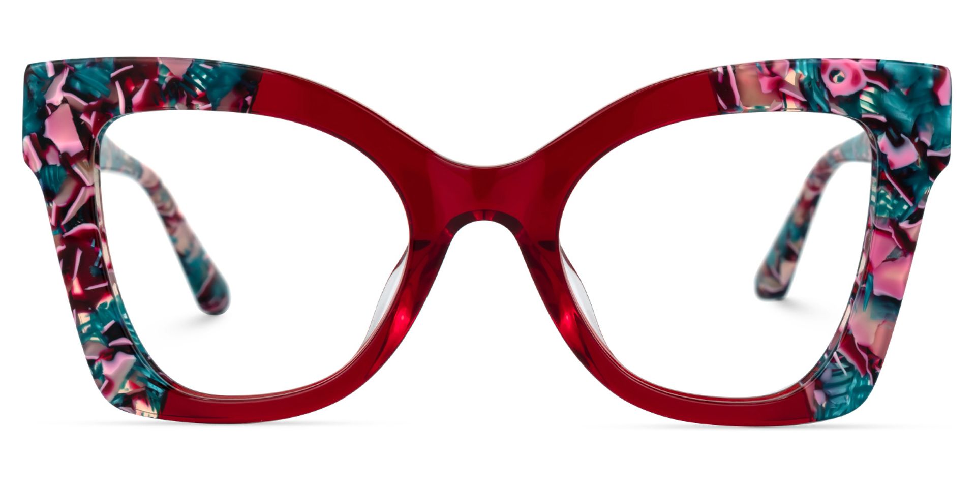 Rouco Cateye Red Glasses | Zeelool Glasses0
