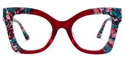 Rouco Cateye Red Glasses0