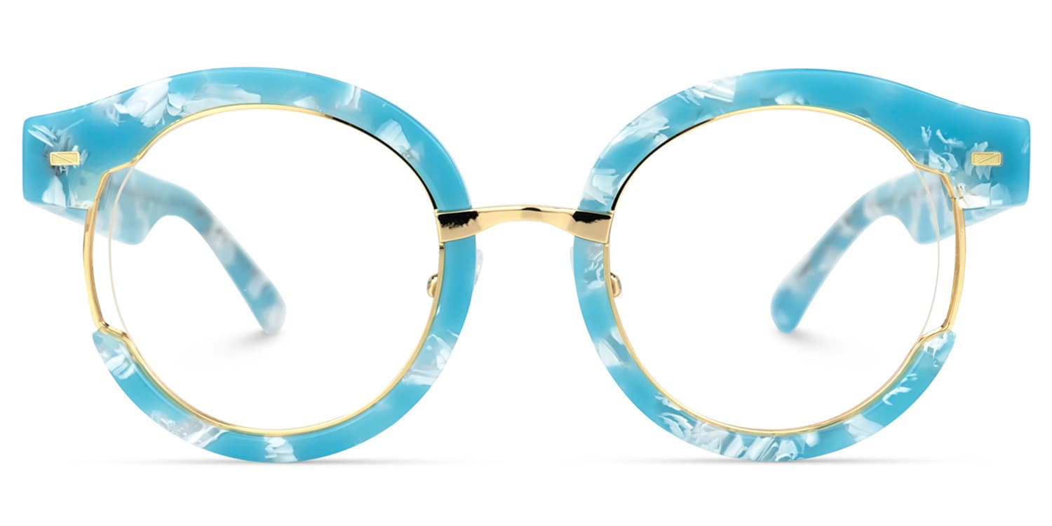 Oyola Round Blue Glasses0