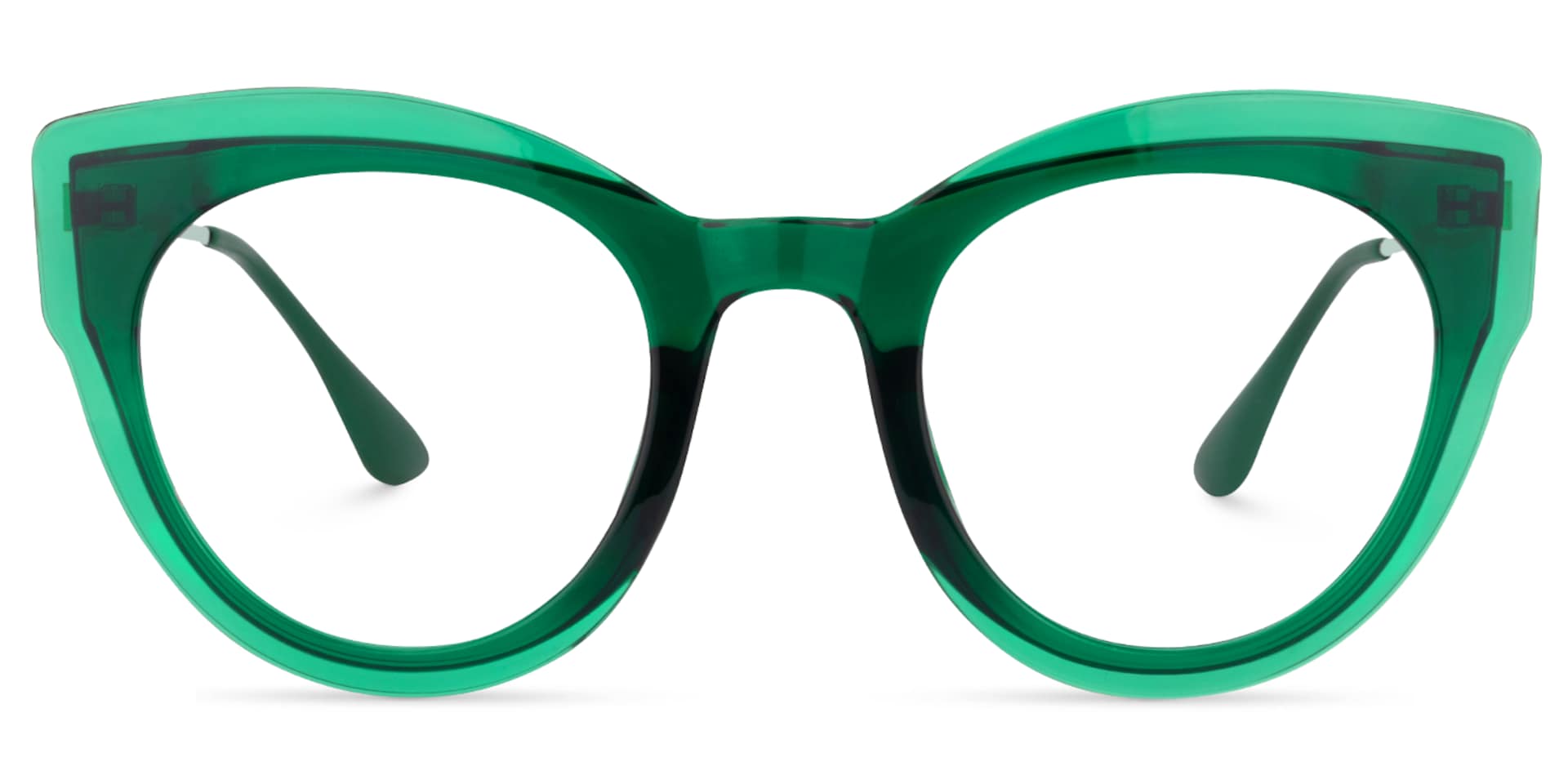 Cat Eye Dark Green Glasses | Zeelool Glasses0