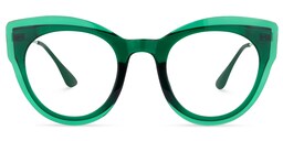 Demetrius Cat Eye Dark-Green Glasses0
