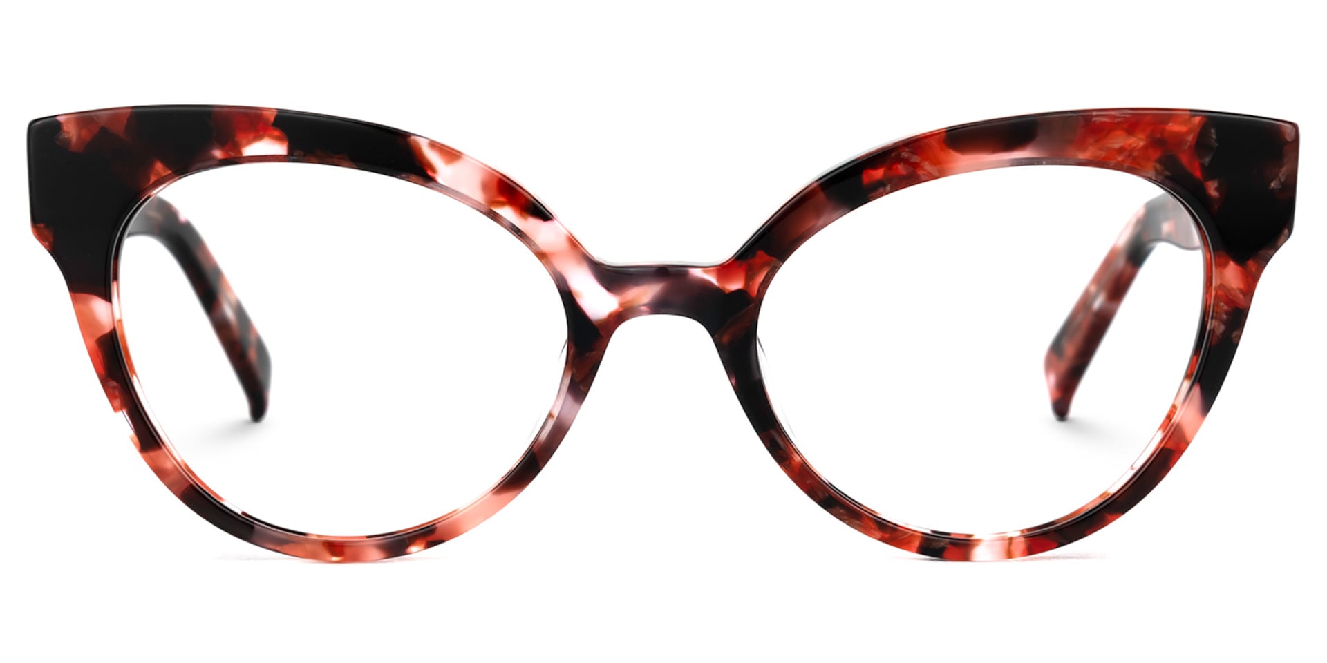 Cateye Red Floral Glasses | Zeelool Optical0