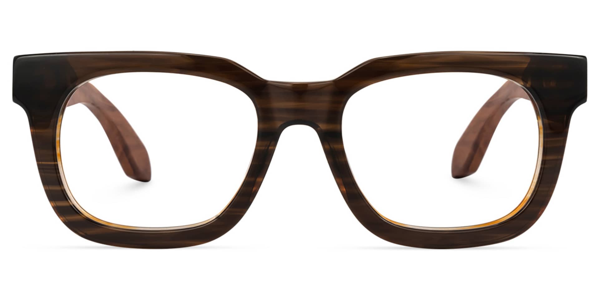 Sam Rectangle Brown Glasses | Zeelool Glasses0
