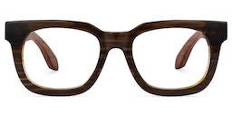 Sam Rectangle Brown Glasses0