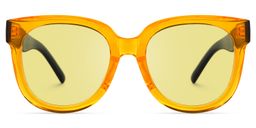 Harrell Square Orange Sunglasses0