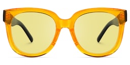 Harrell Square Orange Sunglasses0