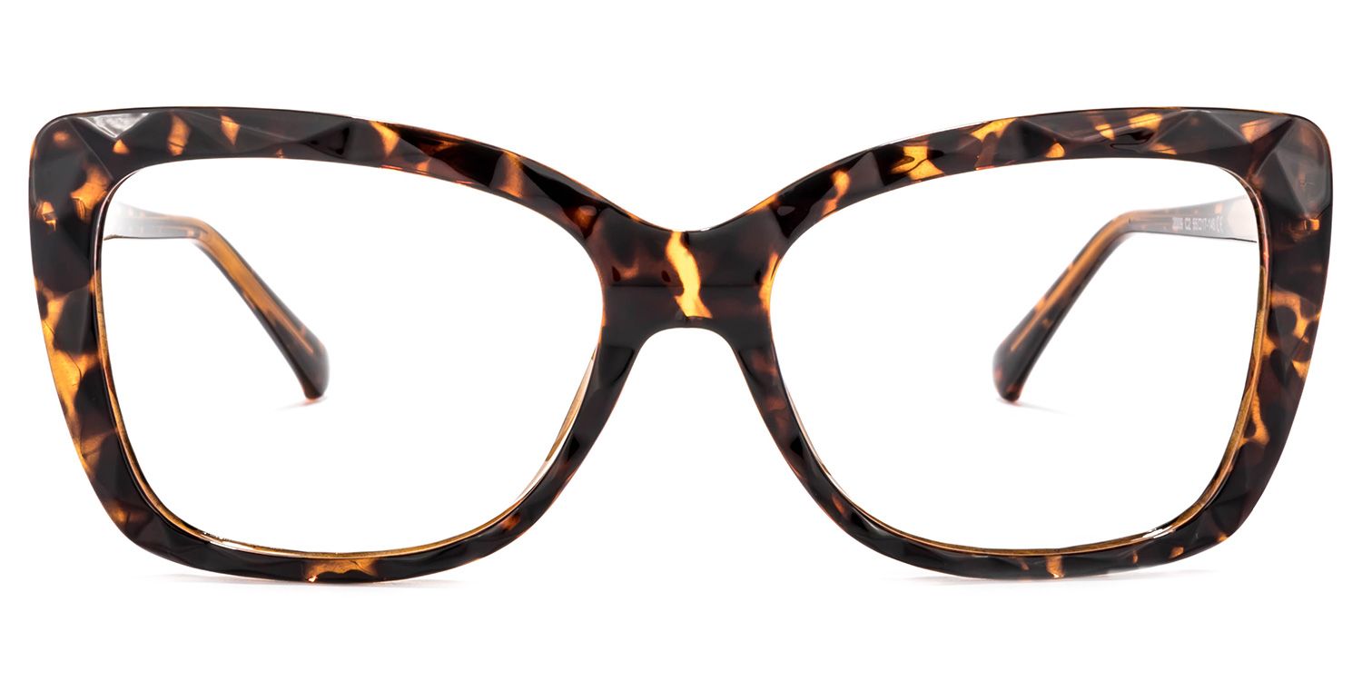 Edna Cateye Yellow-Tortoise Glasses | Zeelool Glasses0