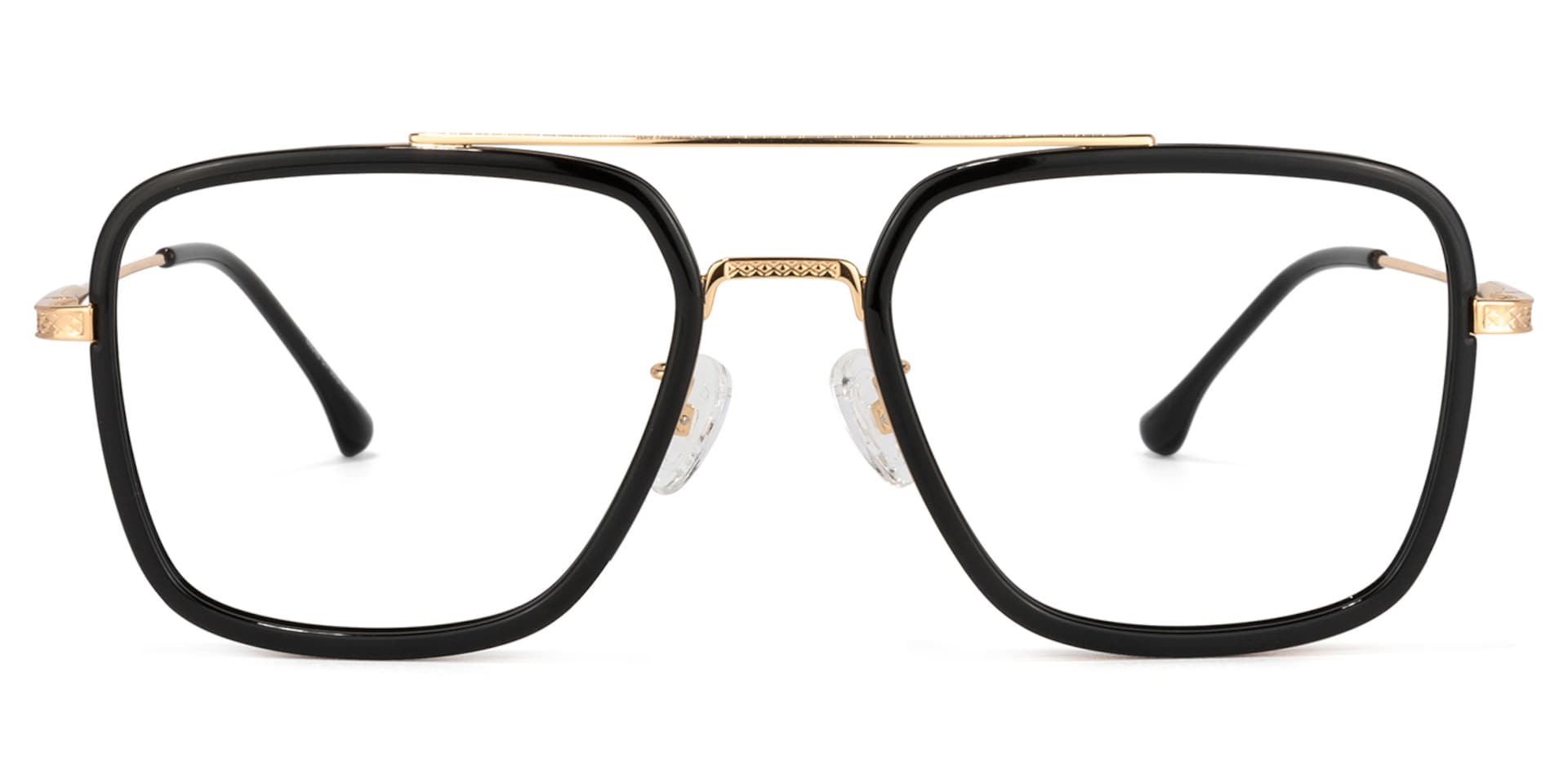 Nayeli Aviator Black-Gold Glasses | Zeelool Glasses0